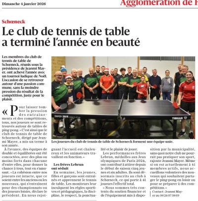 Tournois de Noel presse 2025